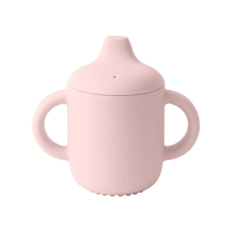 1PCS Baby Feeding Silicone Cup for Infants & Toddlers, Portable Learning Drinking Cup with Hand Shank, BPA-Free Baby Water Cup