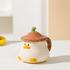 Cute Cartoon Duck Ceramic Mug with Lid & Spoon – 400ml (13.5 fl oz) Coffee Cup for Home & Office