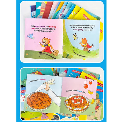 Kids English Word Learning Book Set – 40 Pocket Books for Early Reading and Montessori Teaching Aids