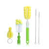 5PCS Bottle Cleaning Brush Set - Nipple & Straw Brushes Made of Sponge and Nylon for Safe and Efficient Cleaning
