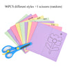 96Pcs Children’s Cartoon DIY Colorful Paper Cutting and Folding Craft – Animal Handcraft Paper Art Educational Toy for Kids