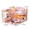 3D Wooden Mini Dollhouse Kit with Furniture – DIY Handmade Miniature House Puzzle for Ages 14+