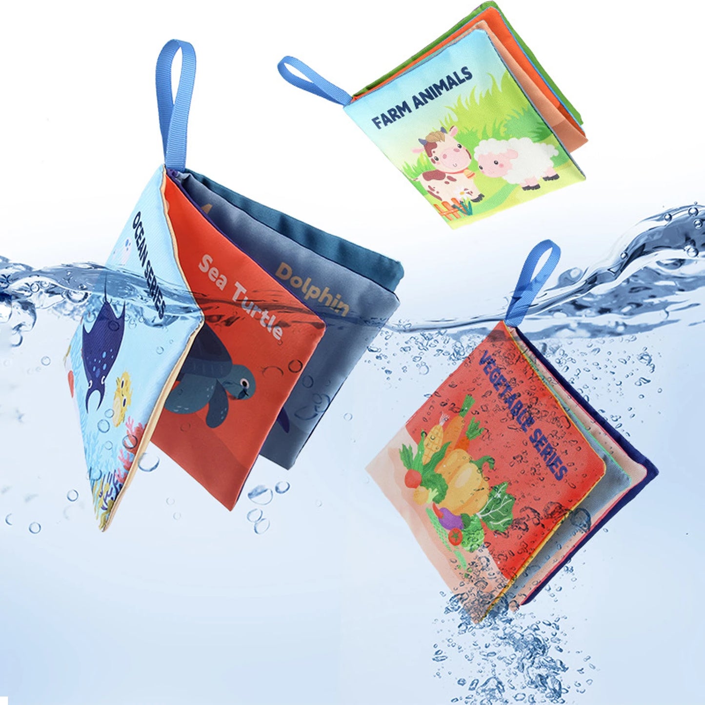 Soft Baby Books Toys - Montessori 3D Touch and Feel High Contrast Cloth Book, Sensory Early Learning Games for Kids, Educational Toys