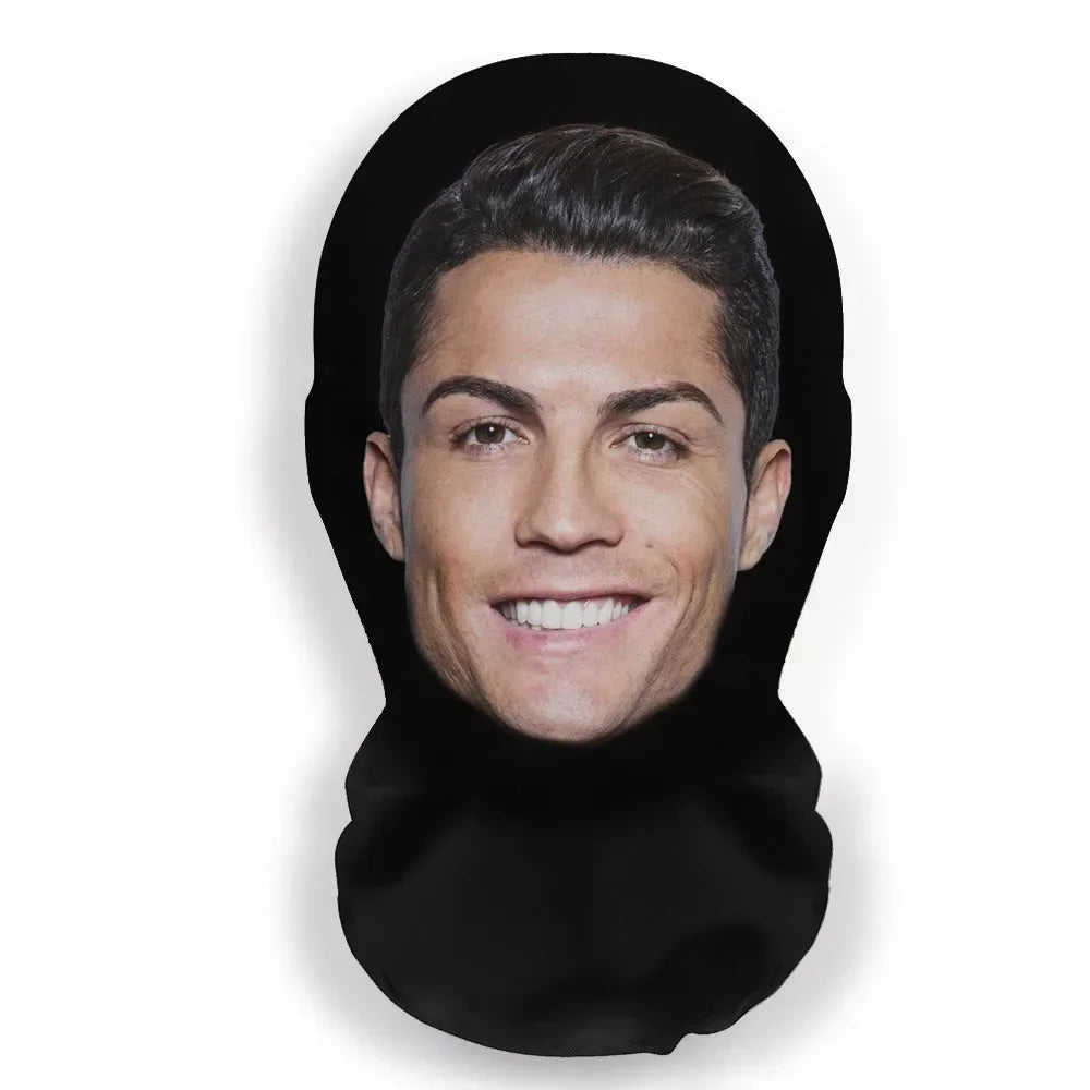 3D Printed Kanye-Style Elastic Mesh Full-Face Balaclava Mask – Unisex Cosplay & Hip Hop Headwear (1-Pack)