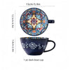 Bohemian Morning Hand-Painted Ceramic Mug – 13.5 oz (400 ml) Porcelain Coffee & Tea Cup | Gift for Family, Friends, Teachers