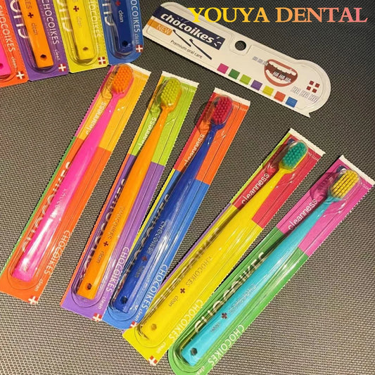 5PCS Ultra-Soft Microfiber Toothbrush Set - Swiss-Style High Density Manual Toothbrush for Gentle Cleaning and Gum Care