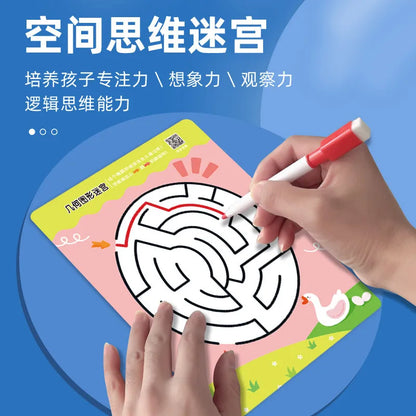 Maze Activity Book Puzzle Game for Students, Educational Thinking and Attention Development