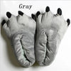 Funny Animal Plush Indoor Slippers for Women — Warm Soft Paw, Monster & Dinosaur Claw Slip-On with Rubber Sole