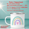 Personalized Rainbow Enamel Mug – Custom Name Coffee, Tea & Milk Cup, 3.14 in x 3.35 in (8 x 8.5 cm) – Kids Gift