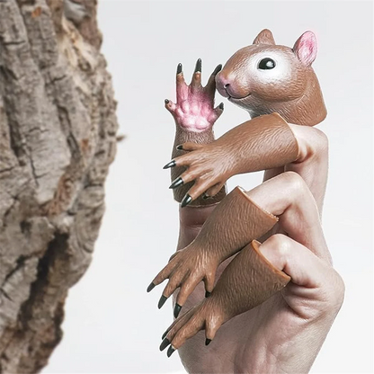 E Squirrel Finger Puppet Set, Animal Puppet Show Props, Novelty Toy Gift