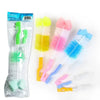 2PCS Baby Bottle Feeding Brush Set – 360° Sponge Cleaner, Nipple & Milk Bottle Brushes, Plastic Cleaning Set with Pacifier Brush
