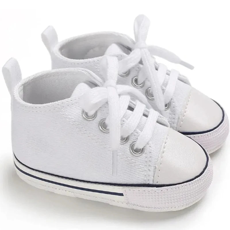 New Baby Shoes Boys Girls Classic Canvas Casual Sneakers Newborn First Walker Toddler Soft Sole Non-Slip Walking Shoes