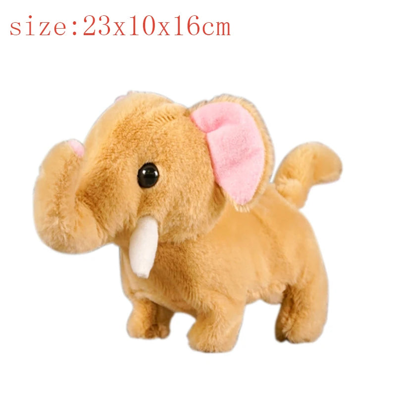 Electronic Interactive Walking Pet Dog Toy, Vibrating Plush Puppy, Automatic Moving Electric Doll Gift for Kids
