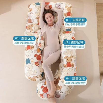 U-Shaped Pregnancy Pillow – Waist Protection & Side Sleeping Support for Pregnant Women