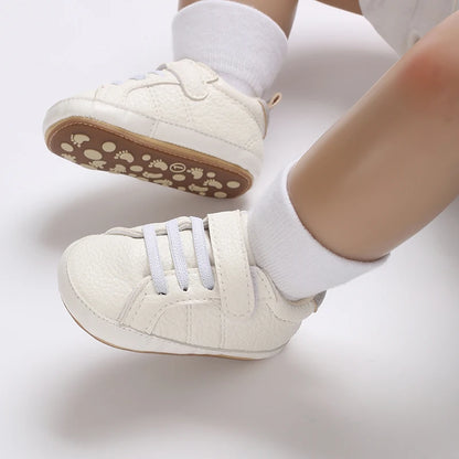 New Baby Shoes Retro Leather Boy Girl Multicolor Toddler Rubber Sole Anti-Slip First Walkers Infant Moccasins