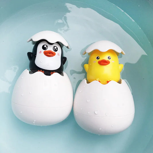 Baby Bath Duck Penguin Egg Water Sprinkler Toy for Kids