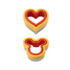 6-Piece Cookie Cutter Set - Dinosaur, Mickey, Heart, Star, Round, Square (Food-Grade)