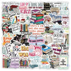 50pcs Cartoon Bookworm Reading Stickers – Decals for Notebooks, Laptops, Skateboards, and More