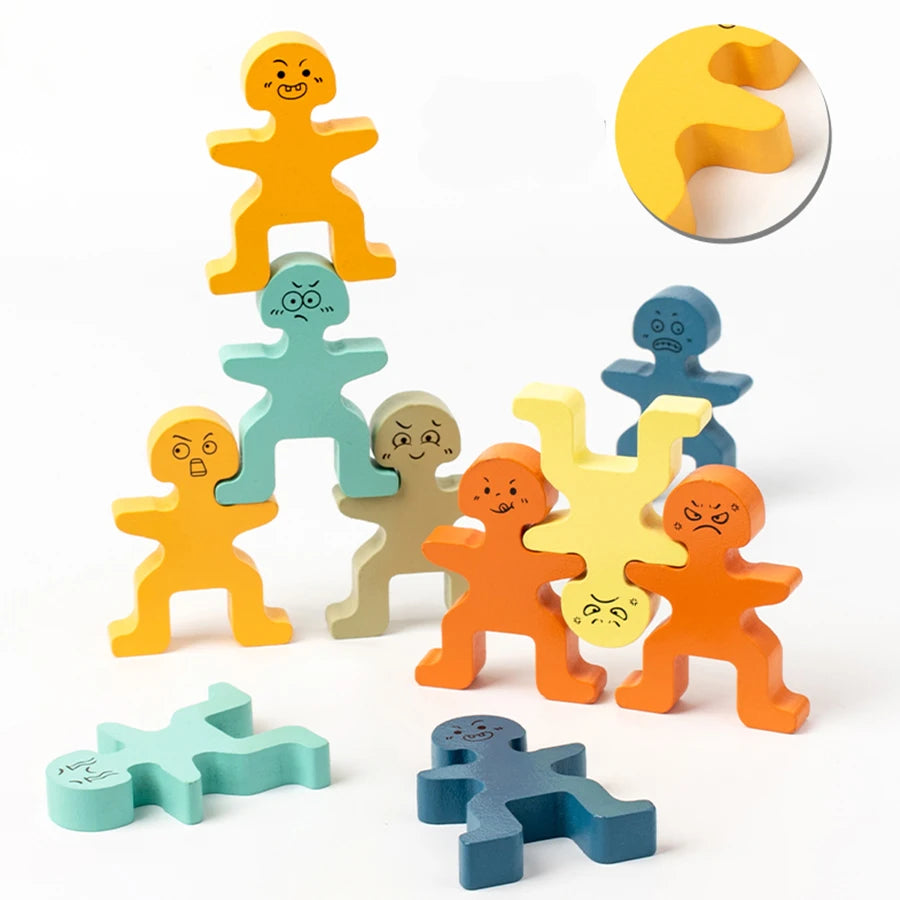 Early Education Wooden Balance Blocks – High-Quality Building Block Toy for Kids, Enhances Hands-On Skills