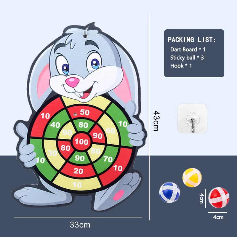 Montessori Sticky Ball Dartboard Slingshot Target – Kids Indoor & Outdoor Catapult Throwing Game