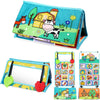Crinkle Cloth Book - Visual Stimulation Newborn Toy, 0-3 Months Brain Development, Tummy Time Mirror Toy for Infants, Sensory Babies