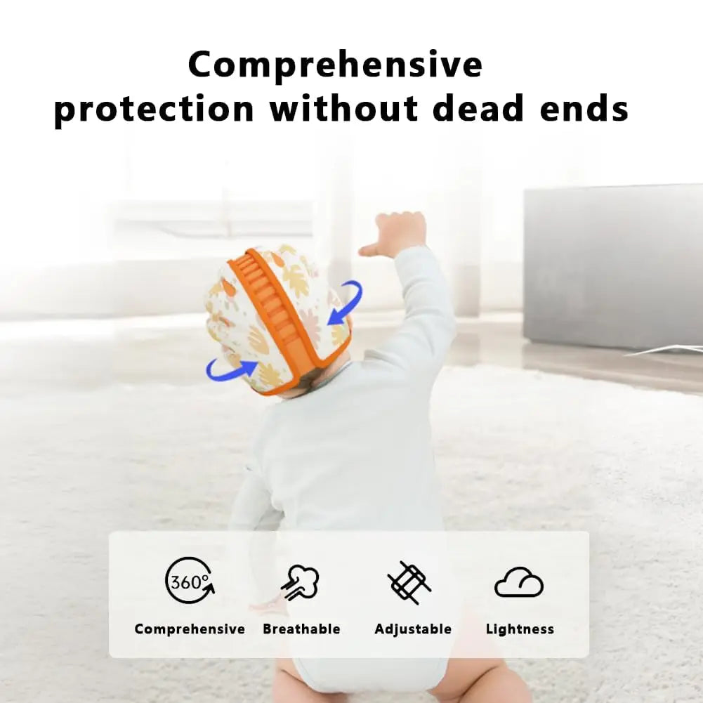 360° Adjustable Baby Safety Helmet – Soft Foam Head Protector for Infants & Toddlers (6-24 Months)