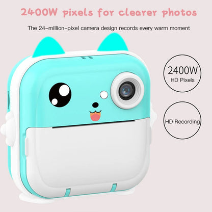 Children's 1080P HD Digital Camera with Instant Thermal Print, Photo and Video, Includes 32GB Memory Card
