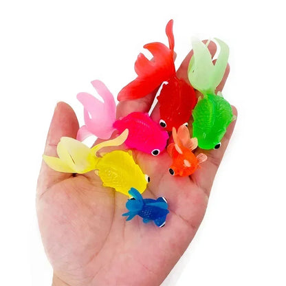 6Pcs Set Rubber Goldfish Bath Toys – Kawaii Water Play for Toddlers