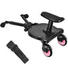 Universal Stroller Step Board Adapter with Seat for Second Child Jogger Twins Scooter Baby Pram Hitchhiker Bumper