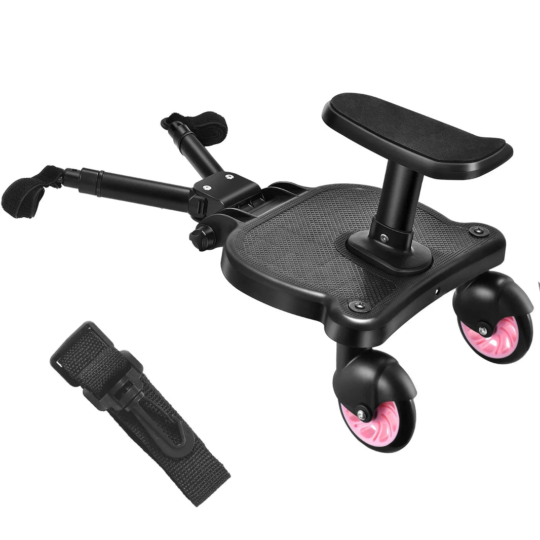 Universal Stroller Step Board Adapter with Seat for Second Child Jogger Twins Scooter Baby Pram Hitchhiker Bumper