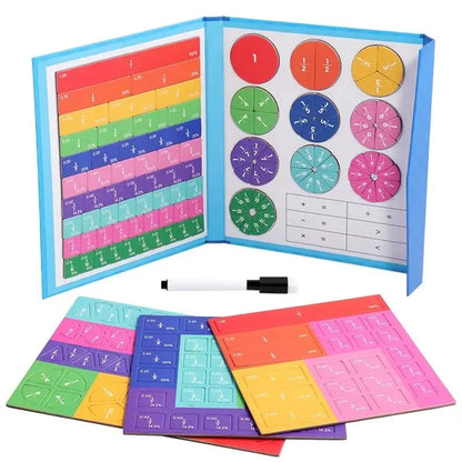 Magnetic Fraction Puzzles for Math Mastery – Montessori Arithmetic Teaching Aid, Cognitive Educational Toy
