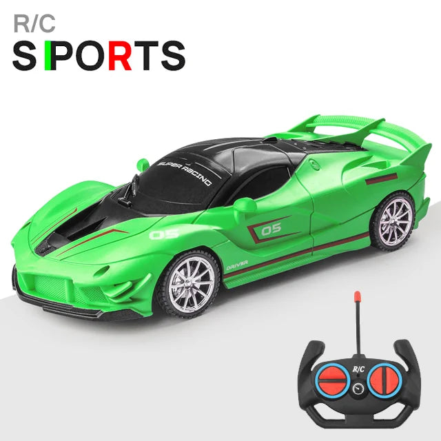 1/18 RC Car with LED Lights and 2.4G Remote Control High-Speed Drift