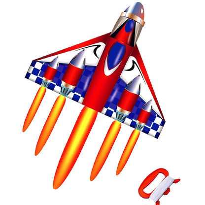 Outdoor Fun Sports Plane Kite – with Handle and Line, Good Flying, for Kids and Adults