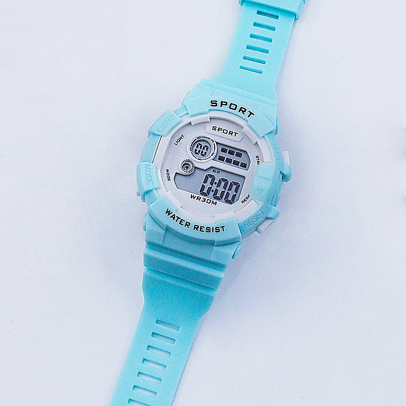 YIKAZE Kids Fashion Luminous Waterproof Alarm Clock Watch for Boys and Girls Student Smart Electronic Gift