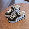 Kids Canvas Sneakers for Boys & Girls - Breathable Mesh Lace-Up Casual Skate Shoes, Parent-Child Matching (Ages 7-13)