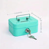 Mini Lockable Metal Cash Box with 2 Keys - Portable Coin & Cash Safe for Kids & Adults