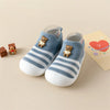 Baby Toddler Shoes Soft Sole Children's Shoes Breathable Cartoon Non-Slip Anti-Fall Striped Cute New Baby Shoes