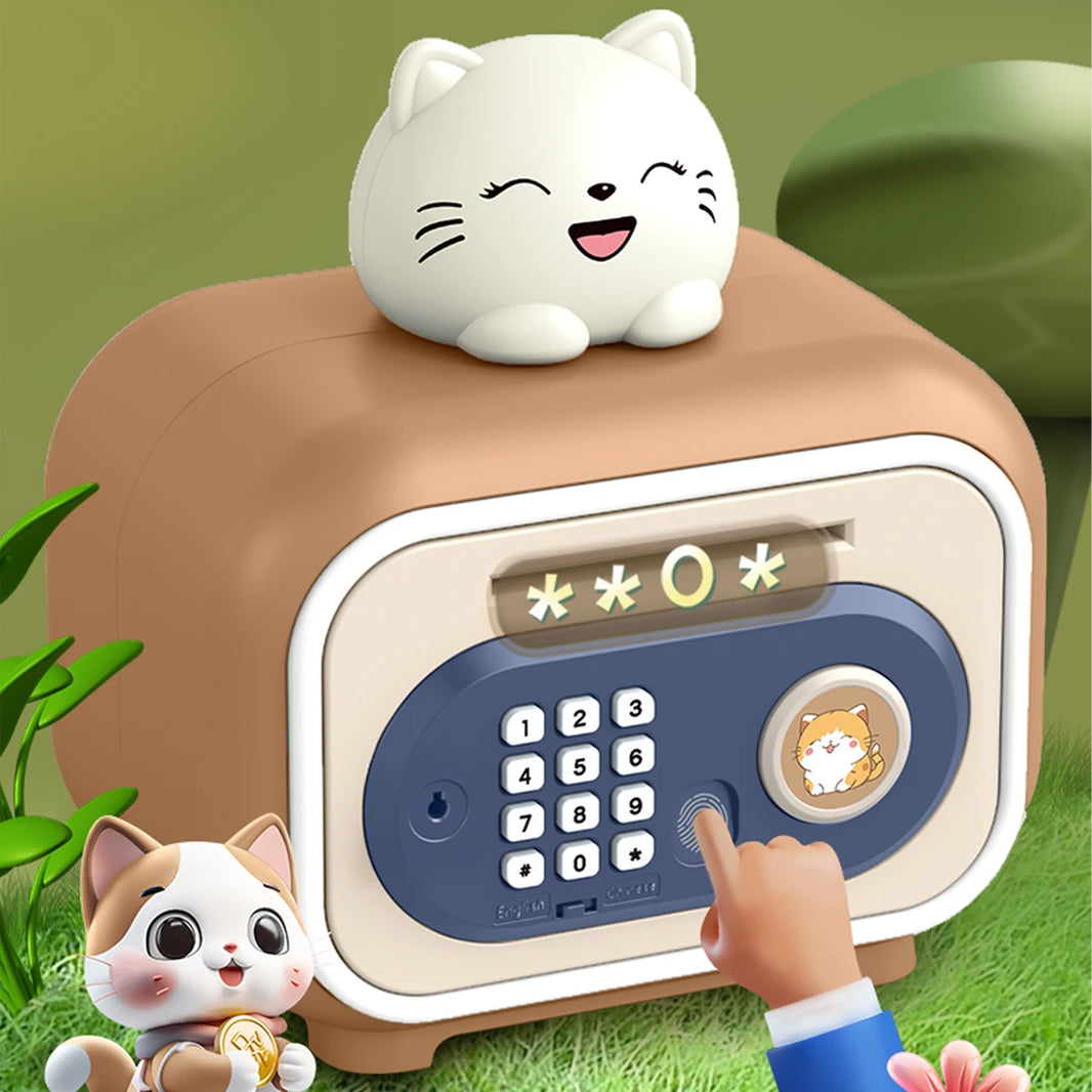 Electronic Piggy Bank Toy – Safe Money Saving Box with Coin Bank, Password Lock ATM, Gift for Kids (Batteries Not Included)
