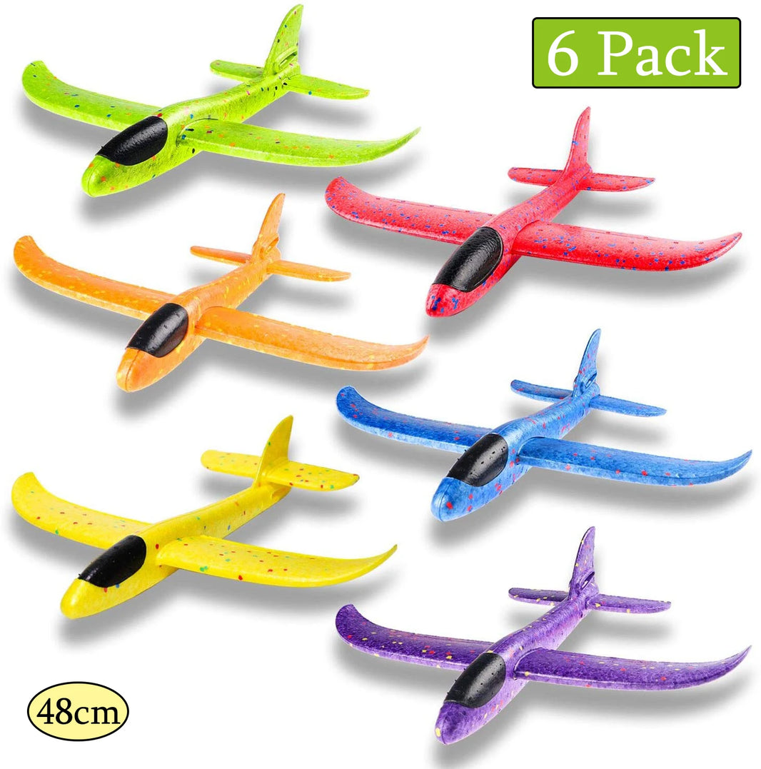 Large Foam Plane Glider 36 cm (14.17 in) and 48 cm (18.9 in) Hand Throw Airplane Outdoor Kids Toy Gift