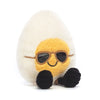 Soft Boiled Egg Plush Toy — Cute Smiling Cat Doll, 1-Pack Plush for Kids & Pets, Home Decor Gift