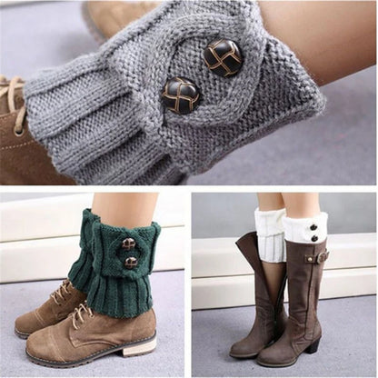 Knitted Leg Warmer Short Leg Warmers - Boot Cover Warm Socks Cuffs | Thermal Ladies Legging Crochet Foot Ankle Warmers for Winter Women