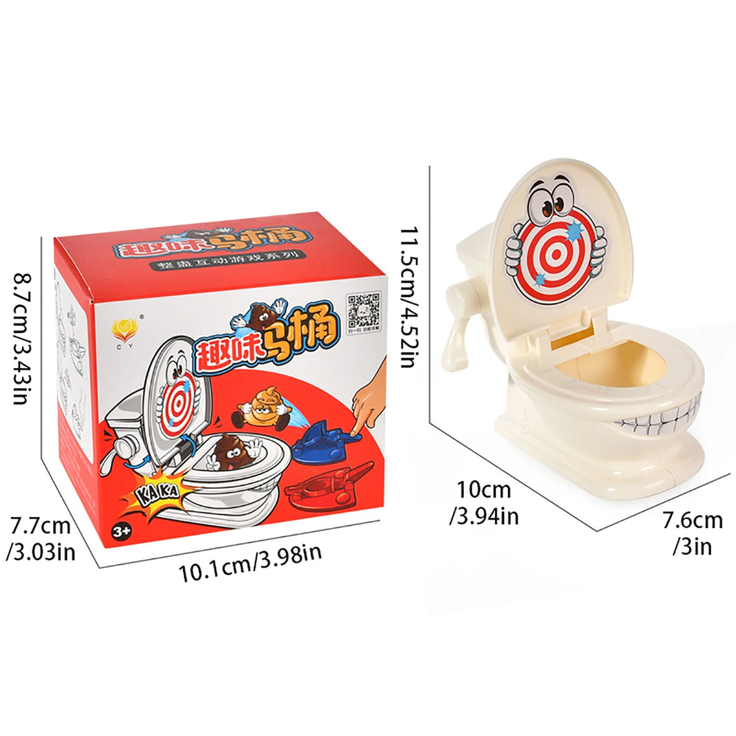 1-Set Poop Shooter Two-Player Desktop Prank Game – Funny Toilet Poop Toss Game, Creative Party & Kids Gift