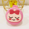 Baby Girls Kawaii Cartoon Animal Folding Massage Comb with Makeup Mirror – Portable Plastic Hair Brush for Children, Travel-Friendly