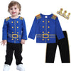 Toddler Boys Prince Charming Costume – Halloween Fireman Outfit, Infant Photography Clothing & Baby Carnival Cosplay Striped Prisoner