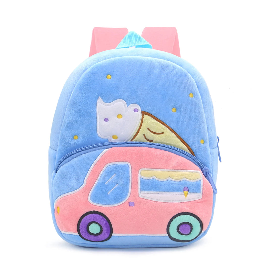 Cartoon Excavator Engineering Backpack for Kids – Plush 2-4 Years Old Small School Bag & Toy Backpack - Kidzy Market