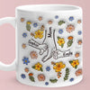 Personalized Custom Name 11 oz Ceramic 3D Pottery Inflated-Effect Coffee Mug – Gift for Mom