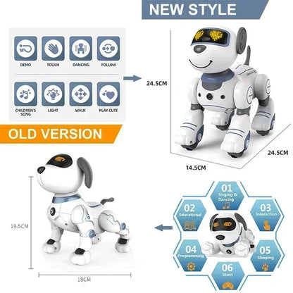 Smart RC Robot Dog Toy – Voice Remote Control Singing and Dancing Puppy for Kids