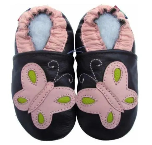 Carozoo Baby Shoes – Leather Children Slippers, Prewalker First Walking Shoes for Newborn Boys & Girls