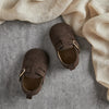 Tregren 0-18M Newborn Baby First Walking Shoes Soft Cow Suede Sole Rubber Non-Slip Walking Shoes Boys Girls Casual Flats