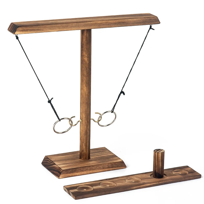 Ring Toss Game for Adults - Hook and Ring Handmade Wooden Toss Game, Outdoor/Indoor Games, Patio Decor, Yard Games